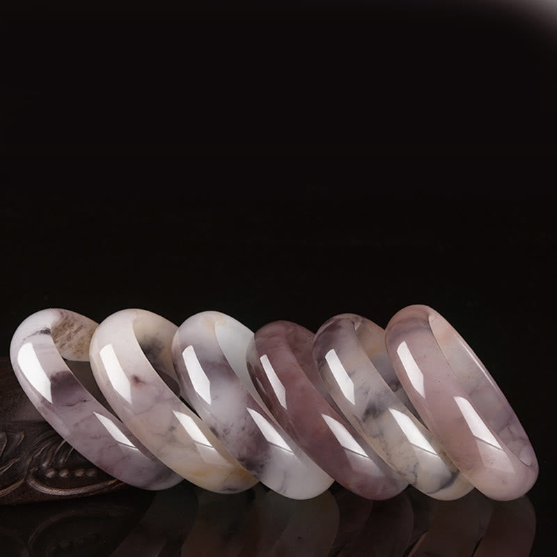 Wear FengShui Purple Jade Happiness Protection Bracelet Bangle