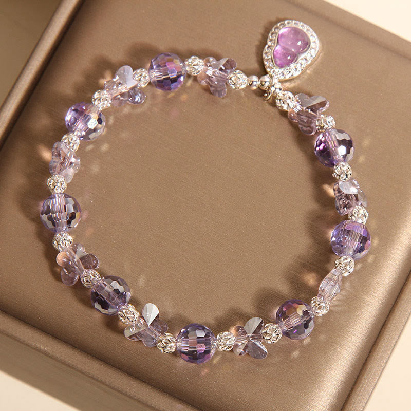 Wear FengShui Butterfly Gourd Amethyst Citrine Labradorite Balance Bracelet