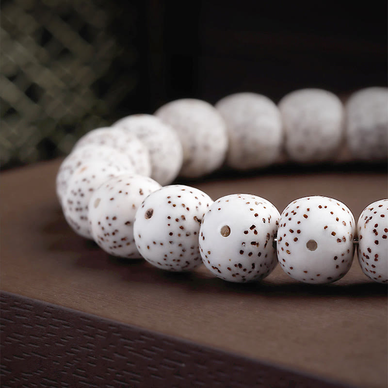 Wear FengShui Hand PolishedStar Moon Bodhi Seed Elephant Pattern Inner Peace Bracelet