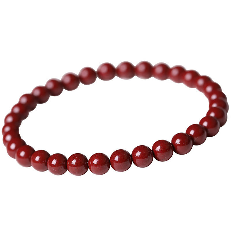 Wear FengShui Gourd Pearl Cinnabar Blessing Beads Bracelet