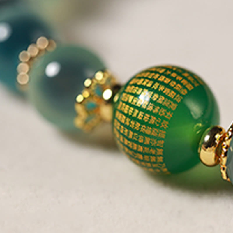 Wear FengShui Natural Colorful Candy Agate Golden Lotus Pod Healing Bracelet