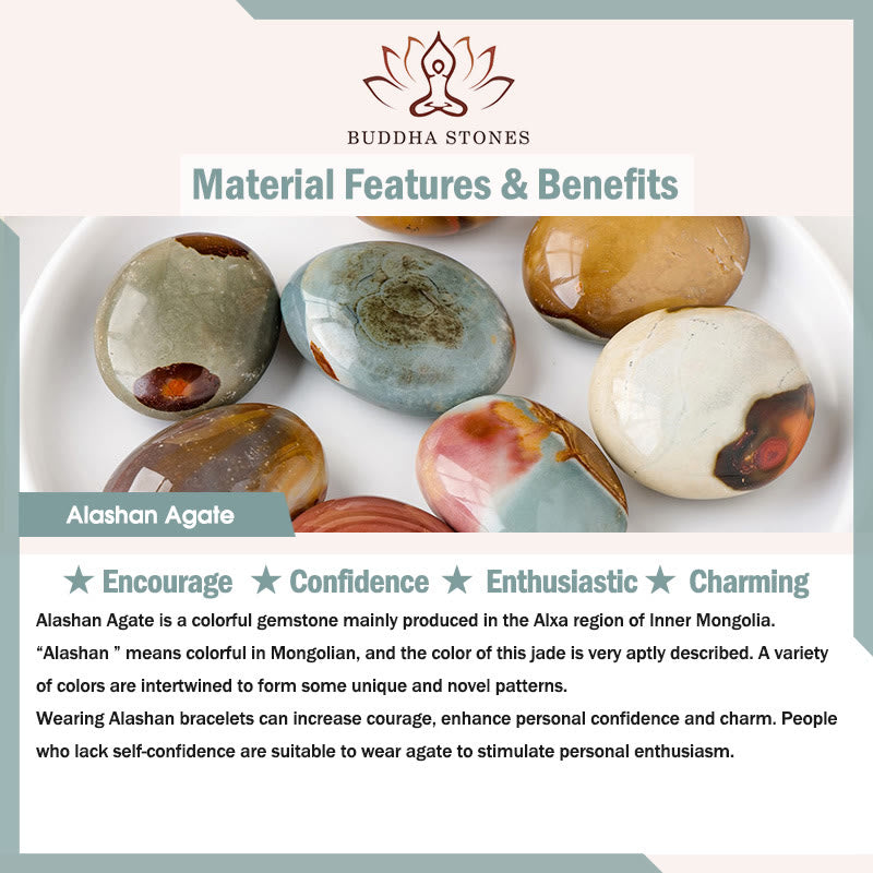 Wear FengShui Natural Alashan Agate Confidence Bracelet