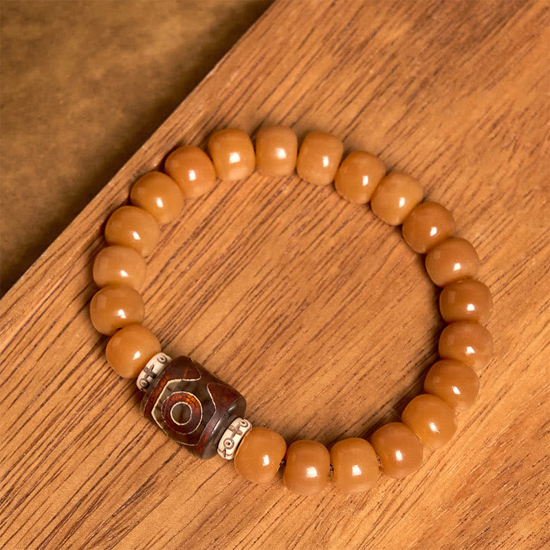 Wear FengShui Tibetan Bodhi Seed Dzi Bead Keep Away Evil Spirits Bracelet