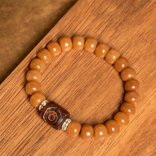 Wear FengShui Tibetan Bodhi Seed Dzi Bead Keep Away Evil Spirits Bracelet