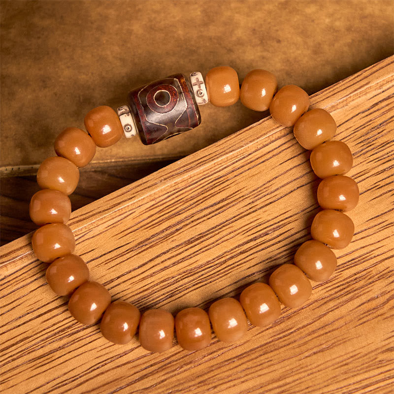 Wear FengShui Tibetan Bodhi Seed Dzi Bead Keep Away Evil Spirits Bracelet