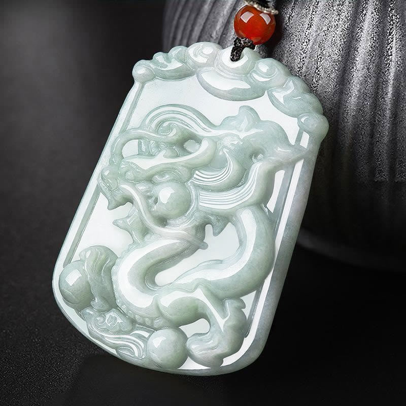 Wear FengShui Natural Jade 12 Chinese Zodiac Abundance Amulet Pendant Necklace