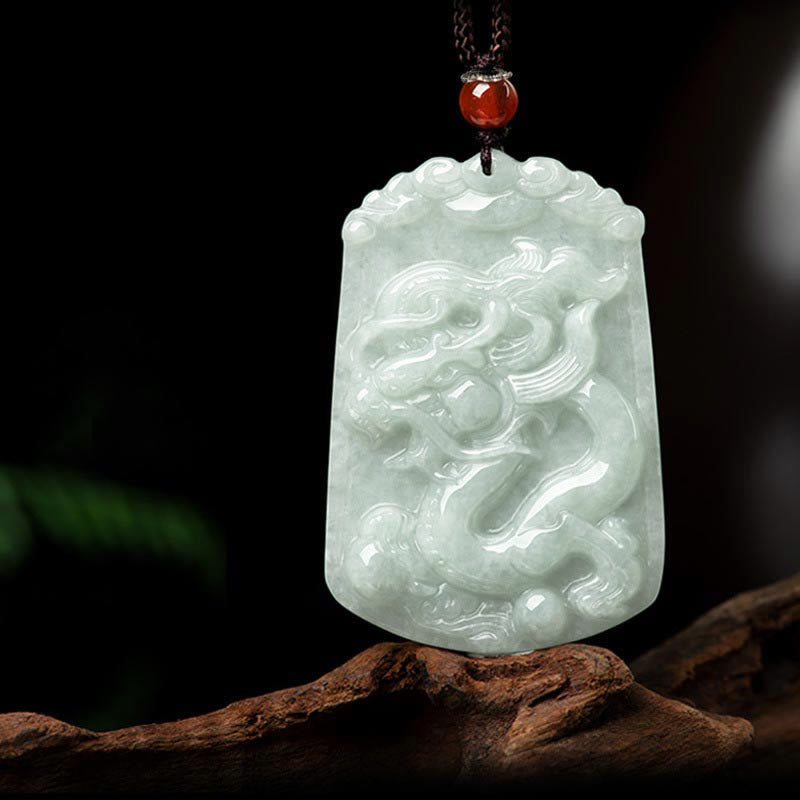 Wear FengShui Natural Jade 12 Chinese Zodiac Abundance Amulet Pendant Necklace