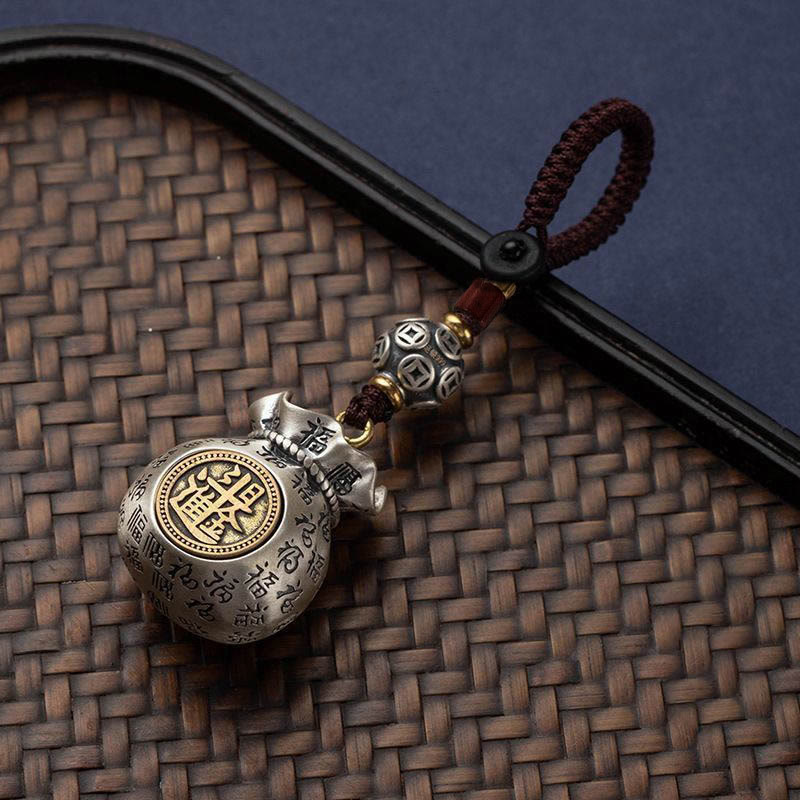 Wear FengShui Fu Character Money Bag Making Money Every Day Fortune Key Chain