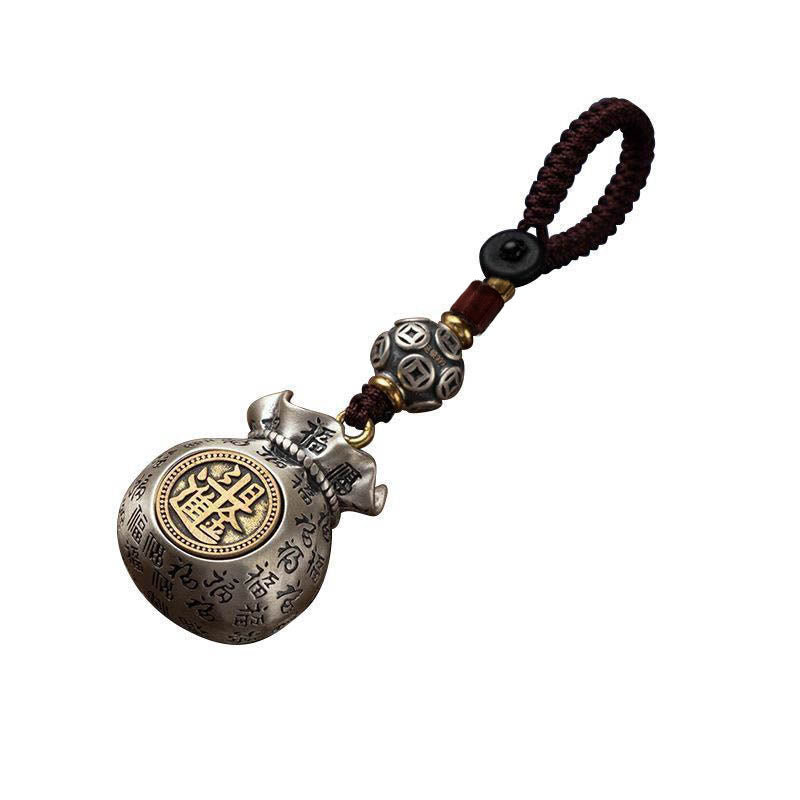Wear FengShui Fu Character Money Bag Making Money Every Day Fortune Key Chain