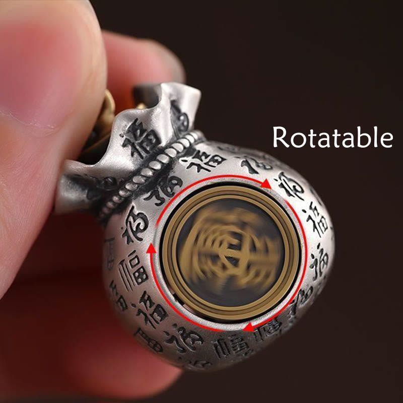Wear FengShui Fu Character Money Bag Making Money Every Day Fortune Key Chain