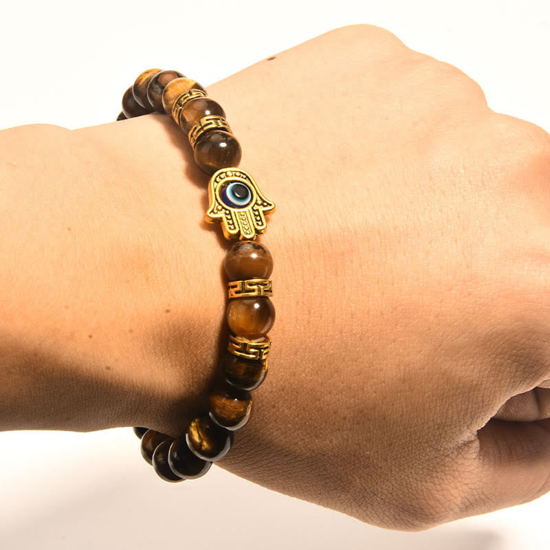 Wear FengShui "Wishing Courage and Protection" Tiger Eye Bracelet Includes Gift Message Card