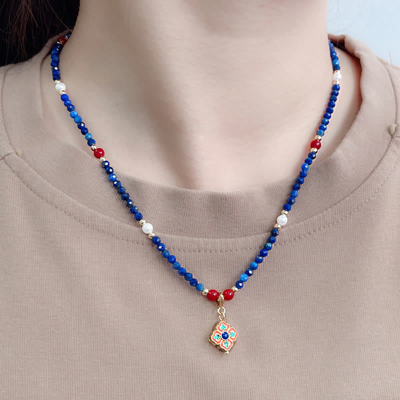 Wear FengShui Lazurite Pearl Positive Necklace Pendant