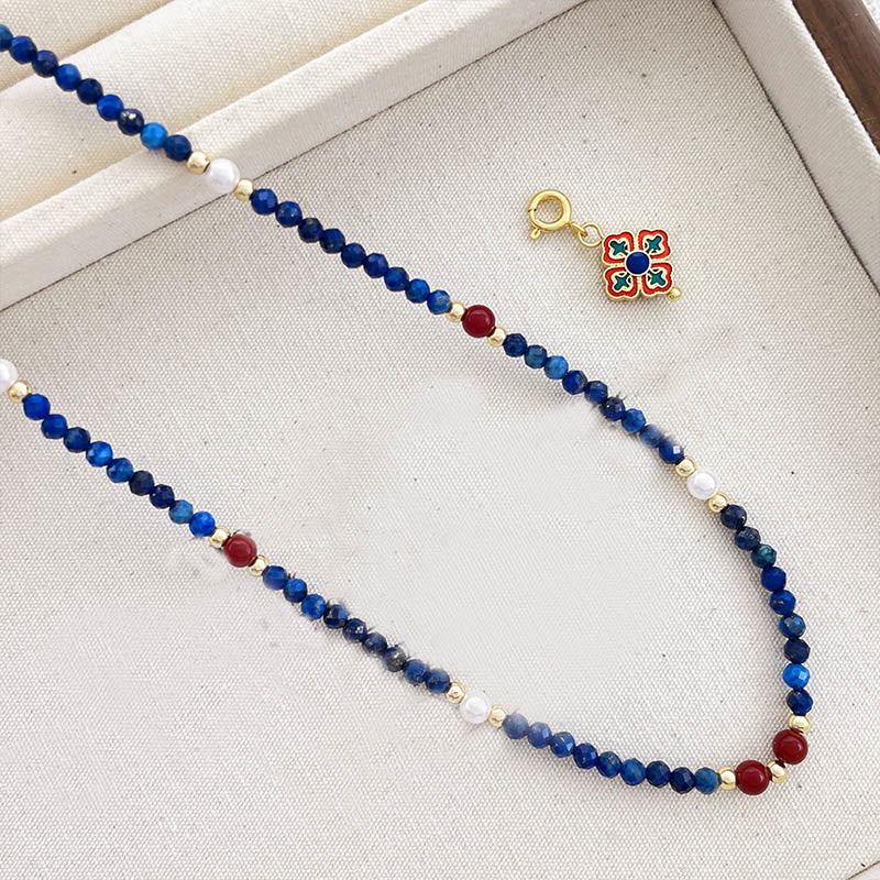 Wear FengShui Lazurite Pearl Positive Necklace Pendant