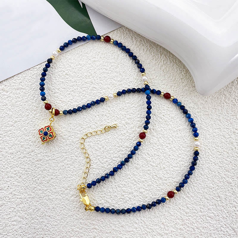 Wear FengShui Lazurite Pearl Positive Necklace Pendant