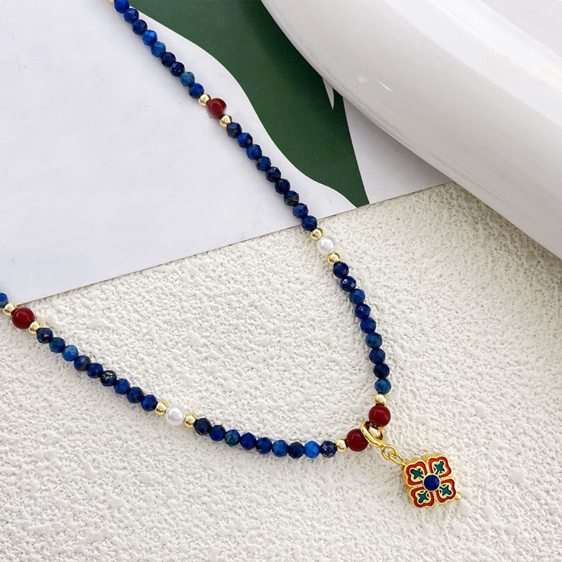 Wear FengShui Lazurite Pearl Positive Necklace Pendant