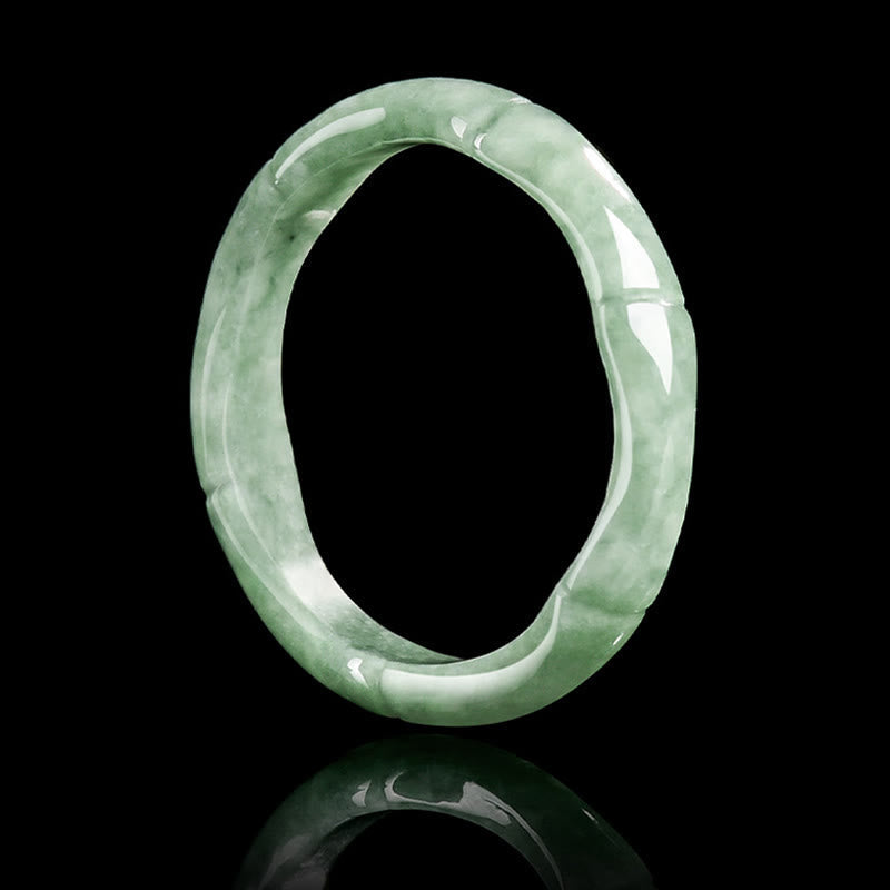 Wear FengShui Natural Bamboo Design Jade Abundance Ring
