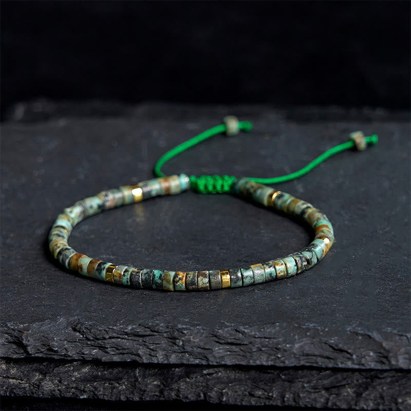 Buddha Stones Turquoise Purification Spacer Bead Bracelet