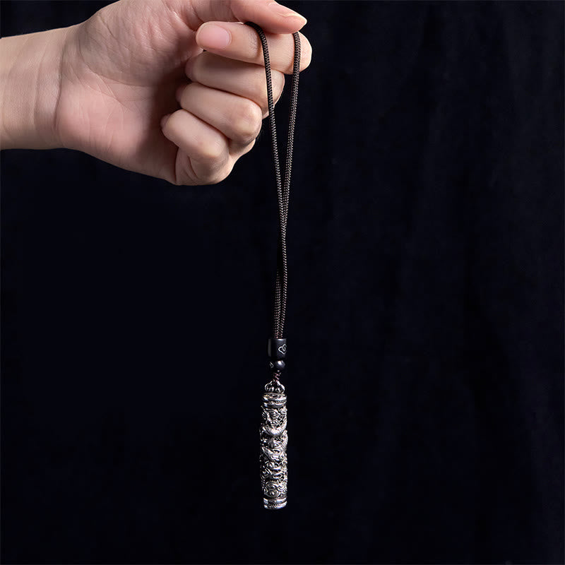 Wear FengShui Copper Fu Character Dragon Pattern Balance Pendant Necklace