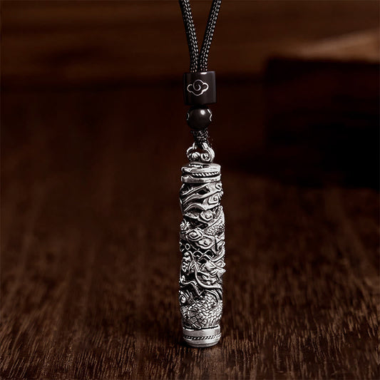 Wear FengShui Copper Fu Character Dragon Pattern Balance Pendant Necklace