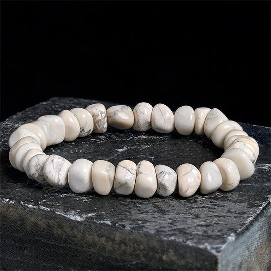 Wear FengShui White Turquoise Irregular Blocks Courage Bracelet
