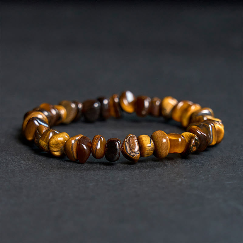 Wear FengShui Tiger Eye Irregular Blocks Courage Bracelet