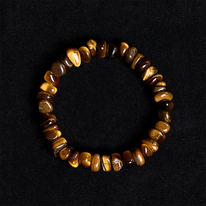 Wear FengShui Tiger Eye Irregular Blocks Courage Bracelet
