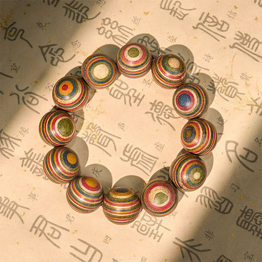 Wear FengShui Colorful Rainbow Eucalyptus Balance Bracelet