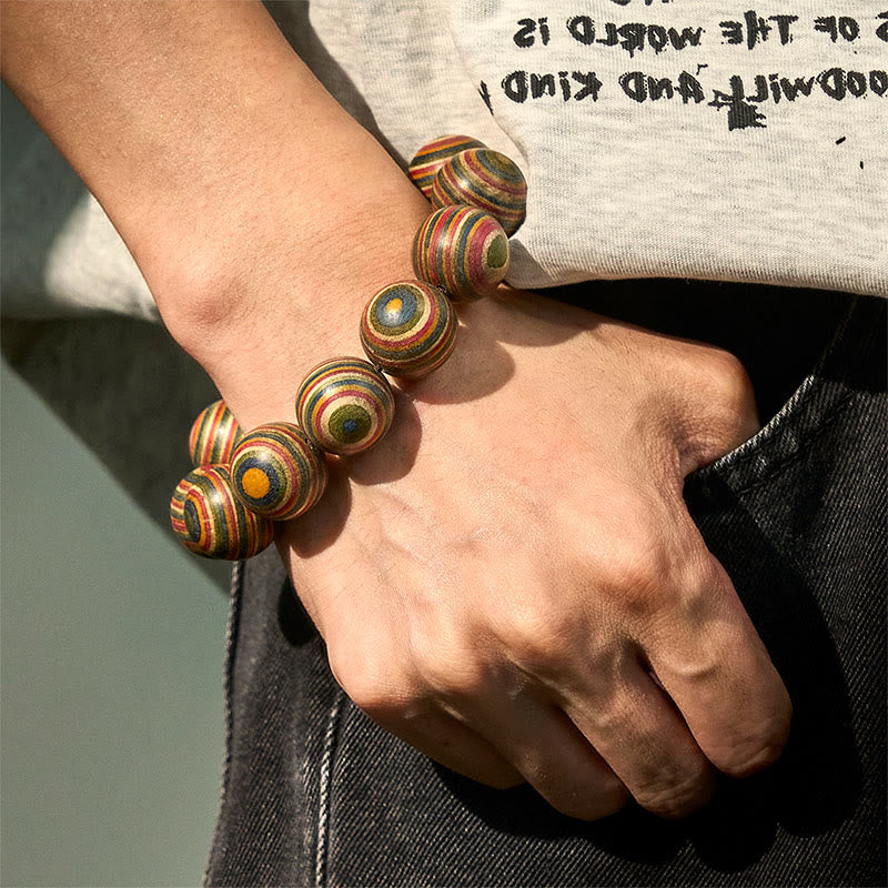 Wear FengShui Colorful Rainbow Eucalyptus Balance Bracelet