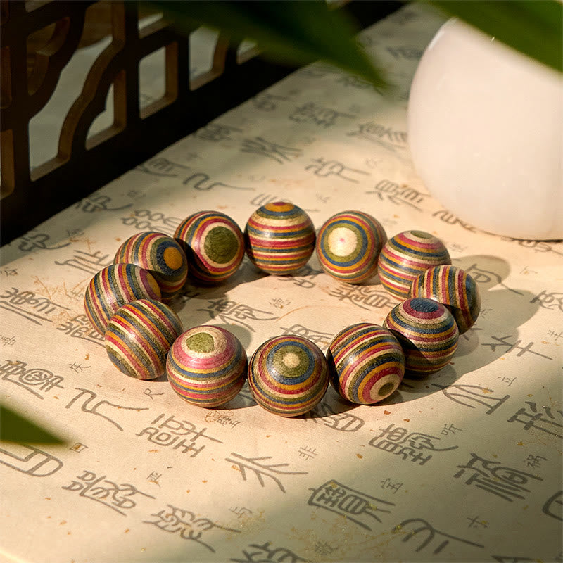 Wear FengShui Colorful Rainbow Eucalyptus Balance Bracelet