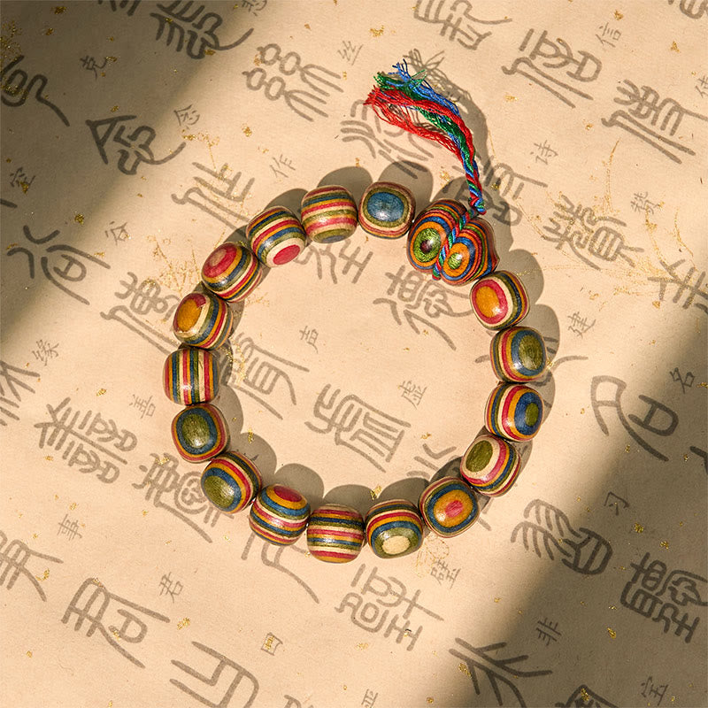 Wear FengShui Colorful Rainbow Eucalyptus Gourd Positive Bracelet