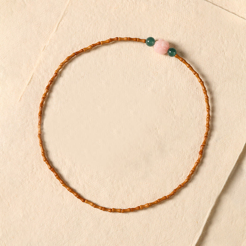 Wear FengShui Ultra-fine Olive Pit Lotus Inner Strength Double Circle Bracelet