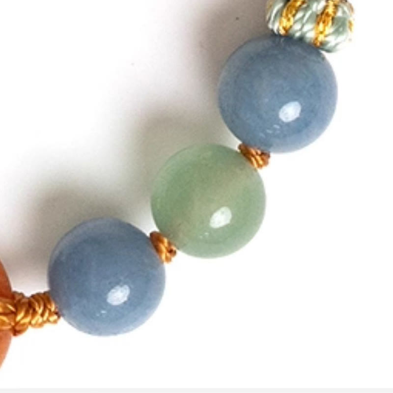 Wear FengShui Colored Aventurine Peace Buckle Cure Bracelet