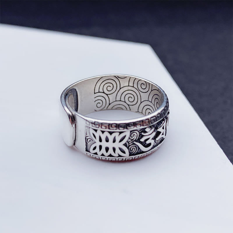 Wear FengShui Om Mani Padme Hum Copper Adjustable Wealth Ring