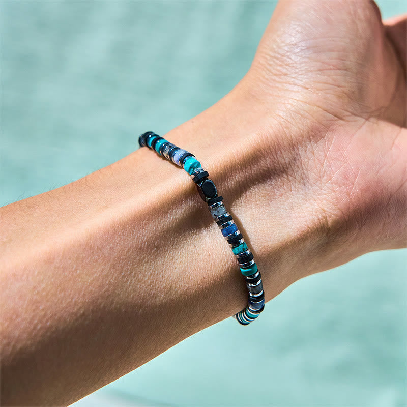 Wear FengShui Various Stones Hematite Turquoise Emperor Stone Powerful Support Bracelet