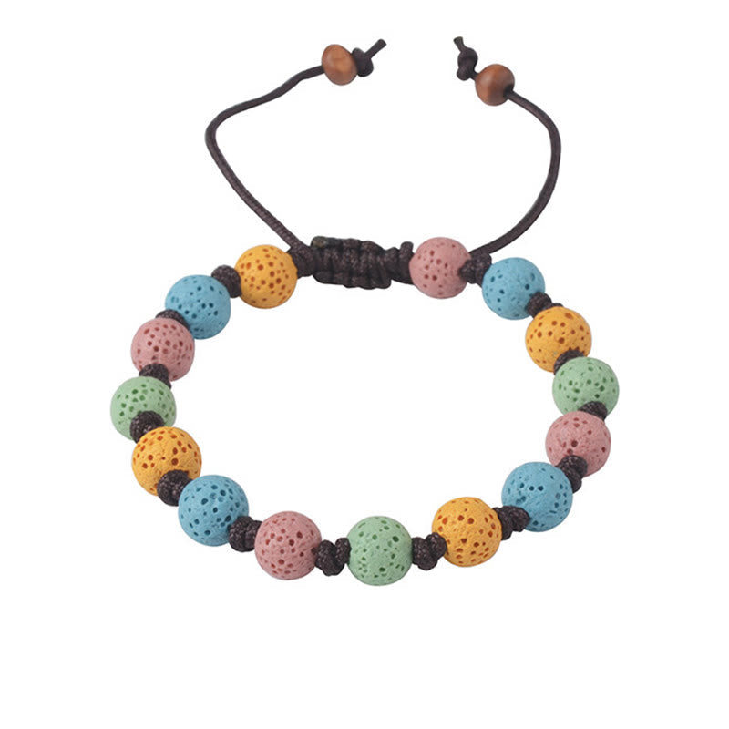 Wear FengShui Colorful Lava Rock Support Bracelet