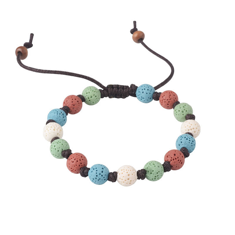 Wear FengShui Colorful Lava Rock Support Bracelet