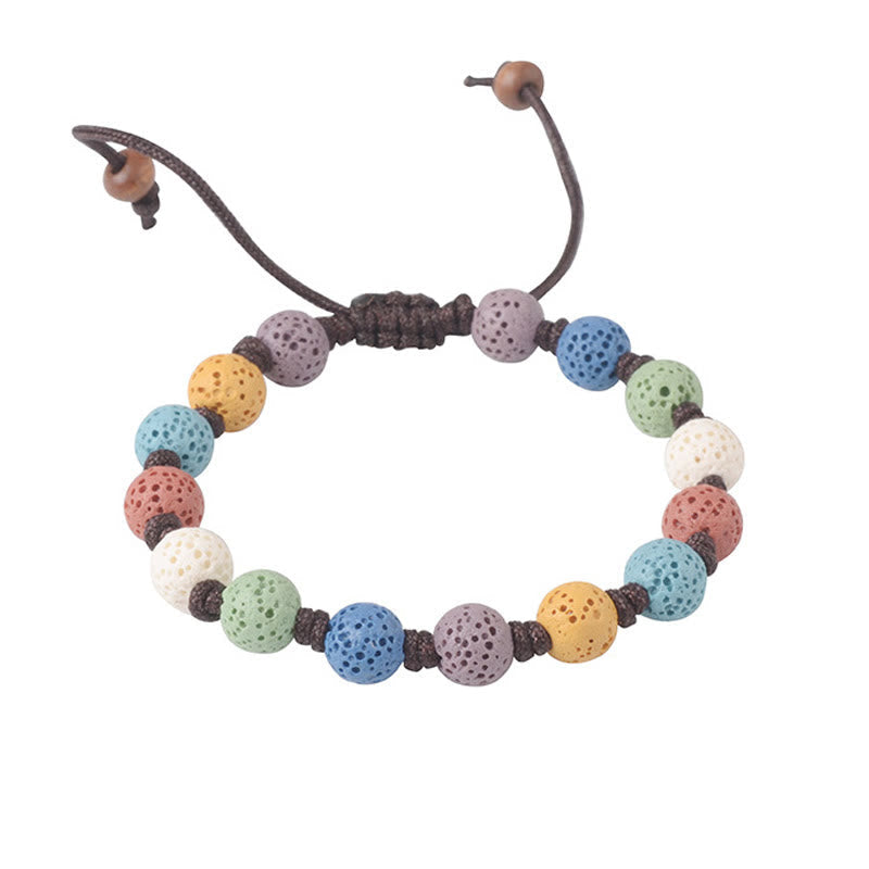 Wear FengShui Colorful Lava Rock Support Bracelet