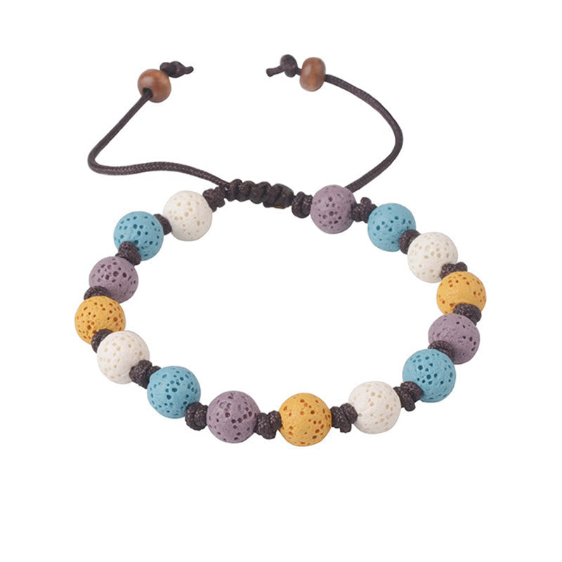 Wear FengShui Colorful Lava Rock Support Bracelet