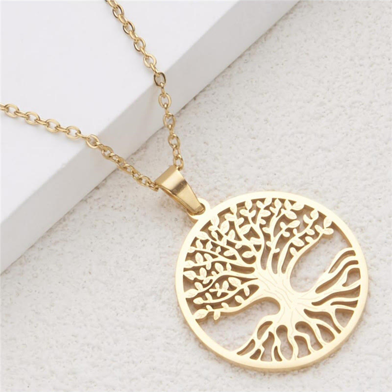 Wear FengShui The Tree Of Life Titanium Steel Enlightenment Necklace Pendant