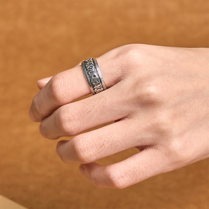 Wear FengShui Om Mani Padme Hum Copper Adjustable Wealth Ring
