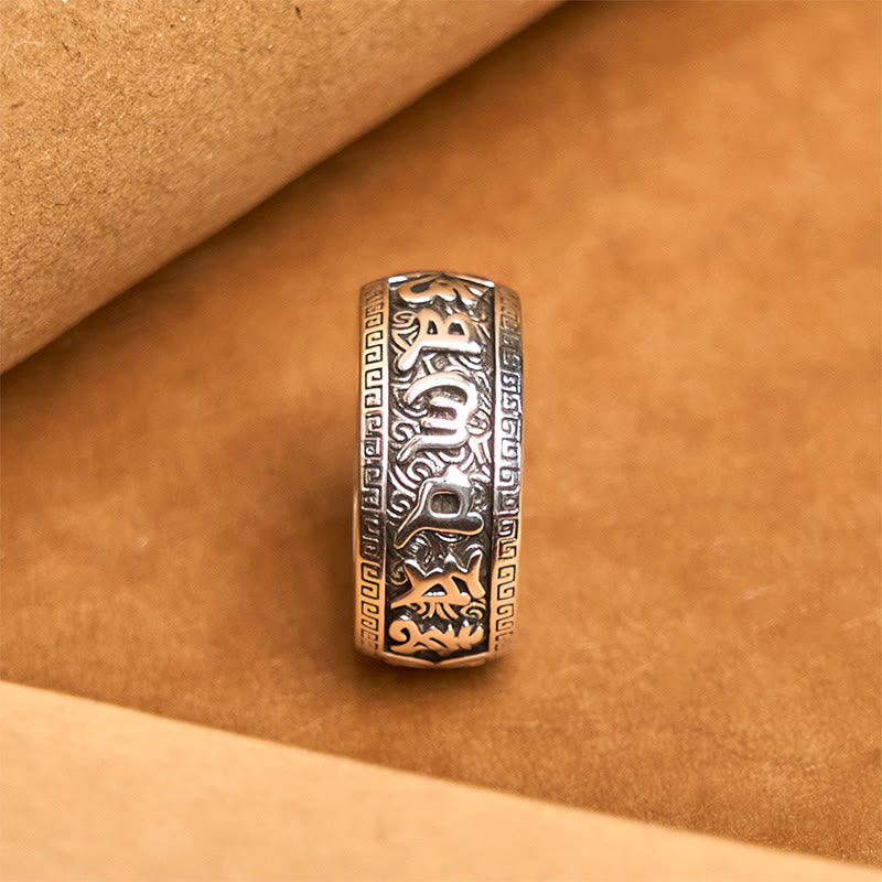 Wear FengShui Om Mani Padme Hum Copper Adjustable Wealth Ring