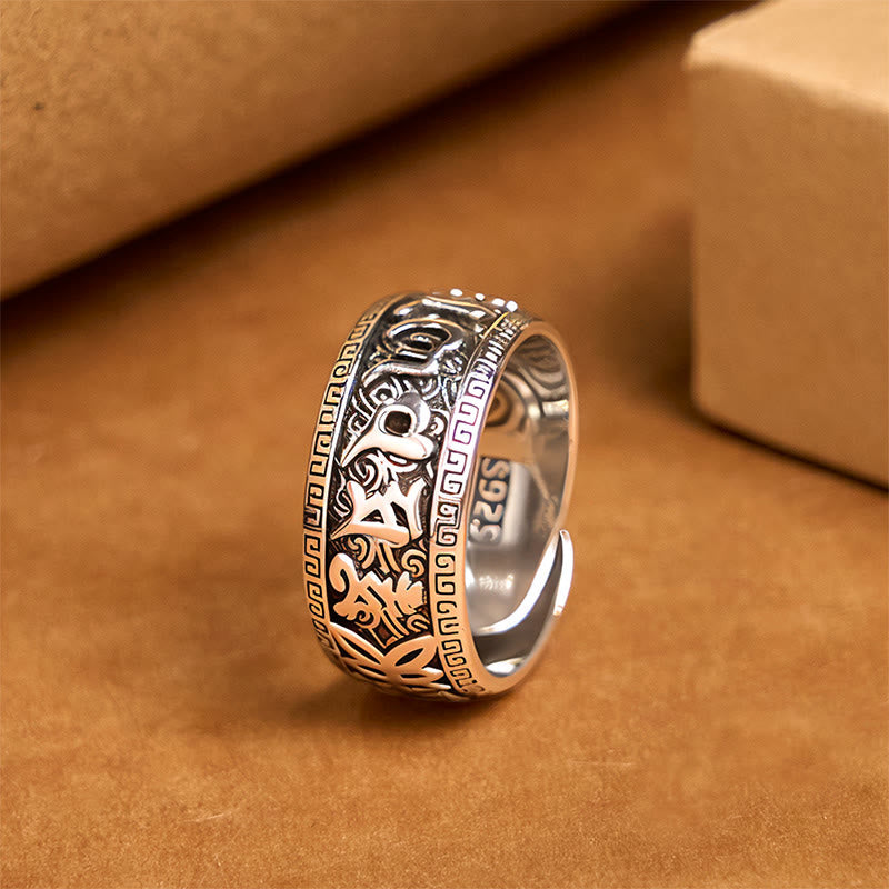 Wear FengShui Om Mani Padme Hum Copper Adjustable Wealth Ring