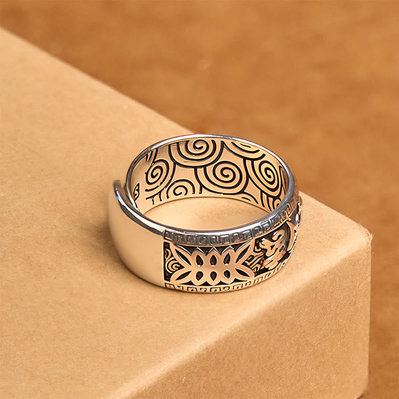 Wear FengShui Om Mani Padme Hum Copper Adjustable Wealth Ring