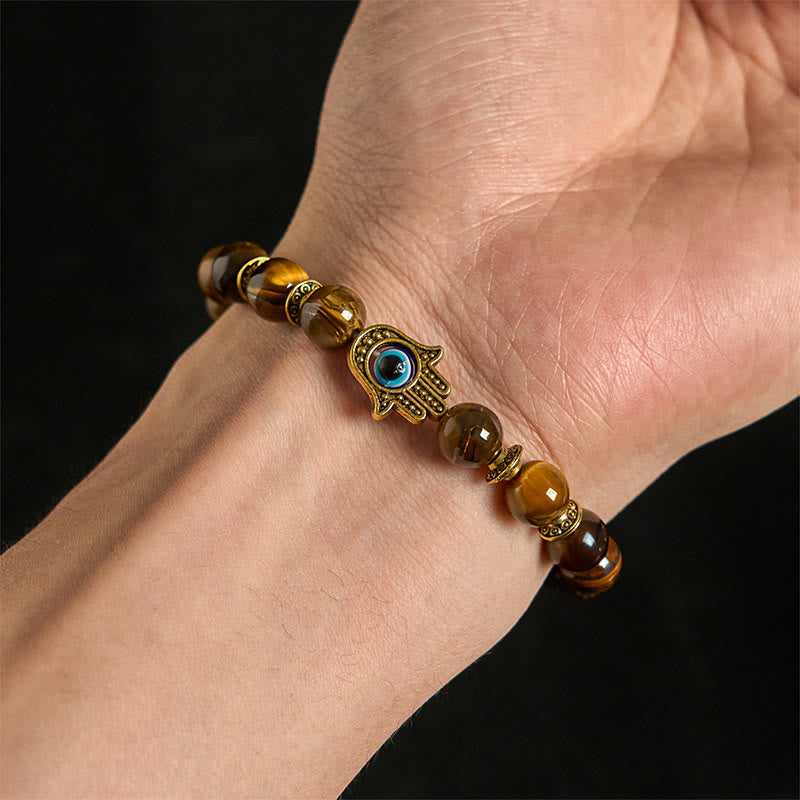Wear FengShui "Wishing Courage and Protection" Tiger Eye Bracelet Includes Gift Message Card