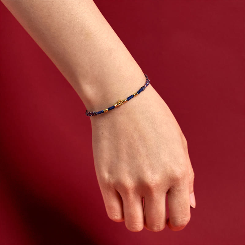 Wear FengShui Handmade Braided Red String Copper Coins Luck Bracelet
