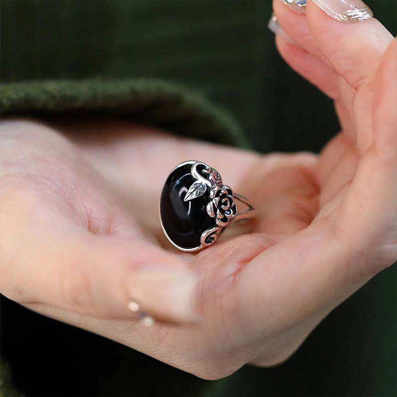 Wear FengShui Copper Rose Flower Adjustable Self Care Ring