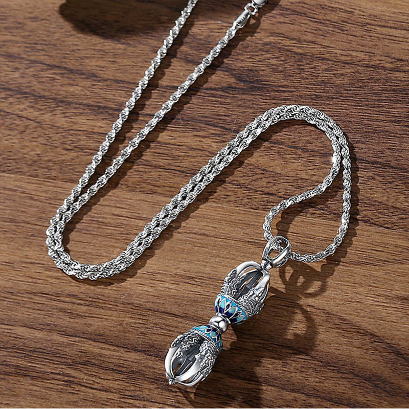 Wear FengShui Tibetan Copper Vajra Dorje Spiritual Power Necklace Pendant