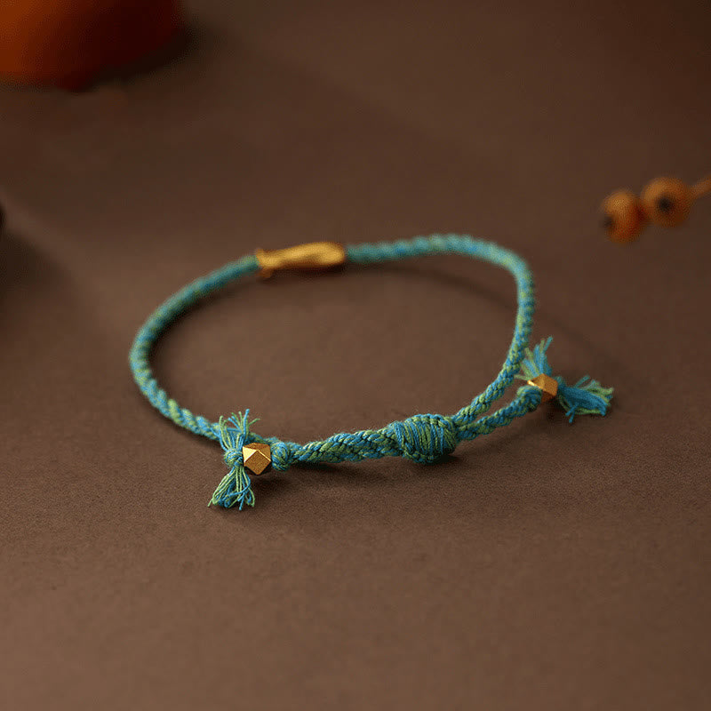 Wear FengShui Copper Lucky Koi Fish Luck Rope Bracelet