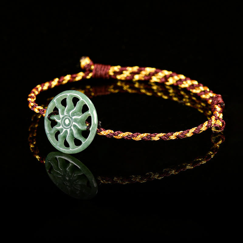 Wear FengShui Jade Sun Braided Rope Abundance Bracelet