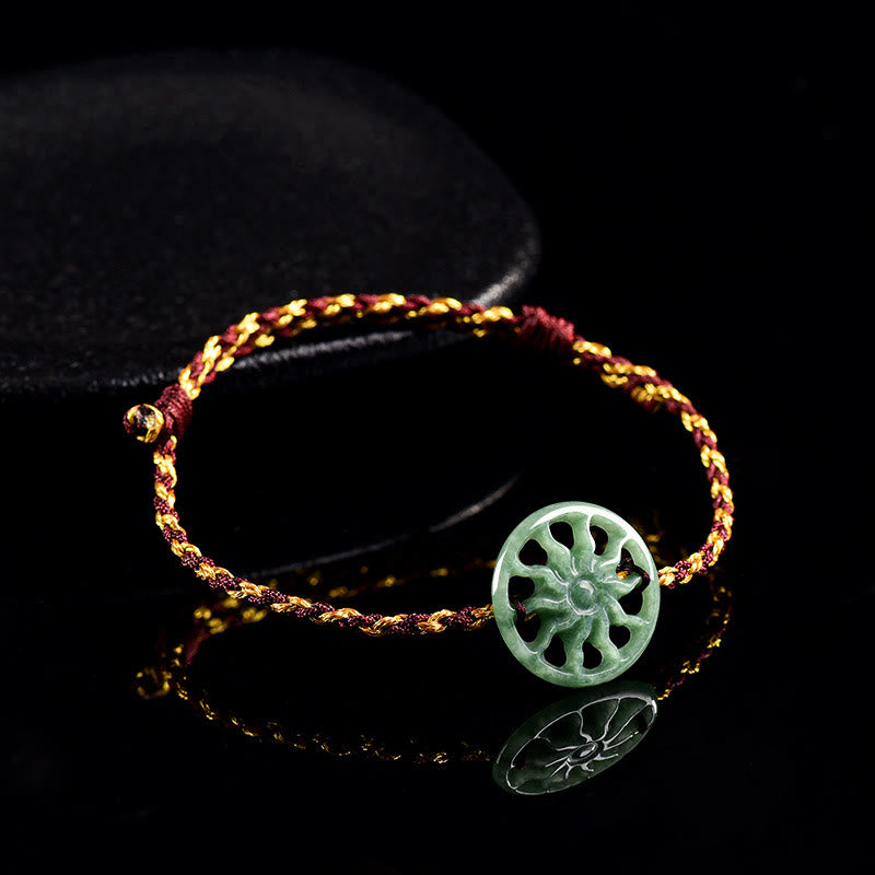 Wear FengShui Jade Sun Braided Rope Abundance Bracelet